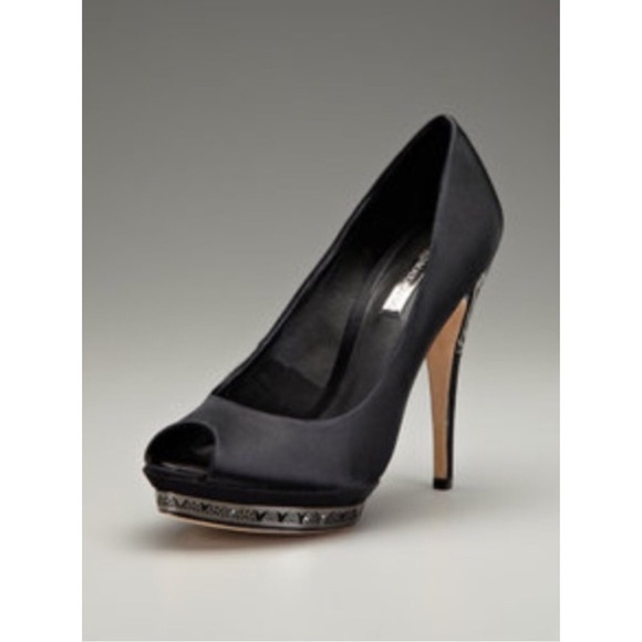 💕BCBGMAXAZRIA💕 Dalton Satin Peep-Toe Pumps - Picture 5 of 8